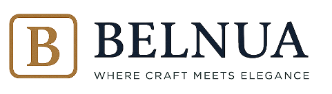 Belnua luxury hardware logo – premium handles, knobs, and home fittings brand